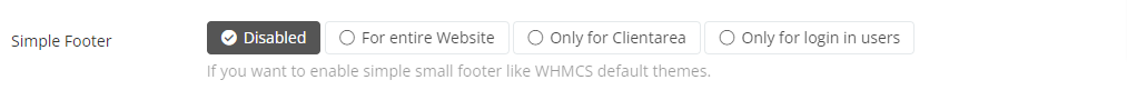 Croster WHMCS Theme - Simple Footer Options